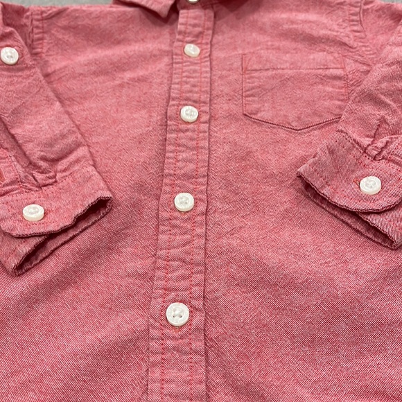 Red Button-Up Shirt - Picture 4 of 6